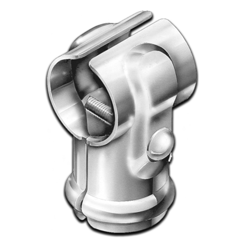 [HN318B] Galvanised Thru Butt Tee Tube Connector - 32NB x 32NB - Black