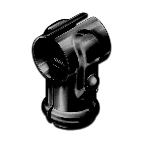 Galvanised Thru Butt Tee Tube Connector - 32NB x 32NB - Black