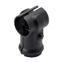 Galvanised Thru Butt Tee Tube Connector - 40NB x 40NB - Black