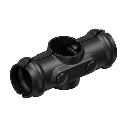 Galvanised Cross Fitting Tube Connector - 40NB x 40NB - Black