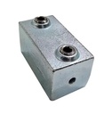 Tigerclamp Double Galvanised Connector Square Sleeve JointFit 40x40mm Tube