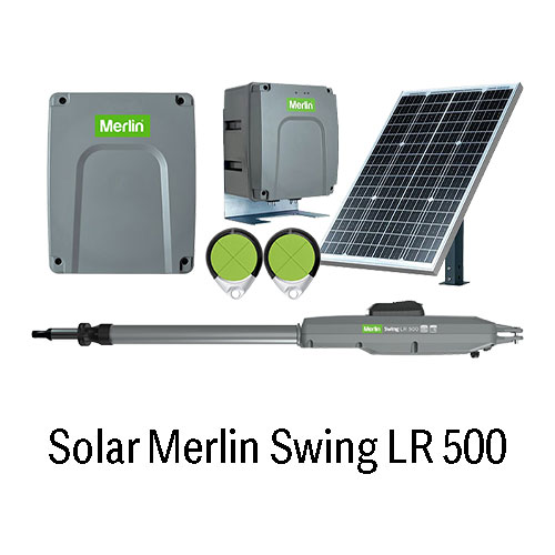 [MOT390SLK] Solar Merlin Swing LR 500 Single Rural Gate Opener