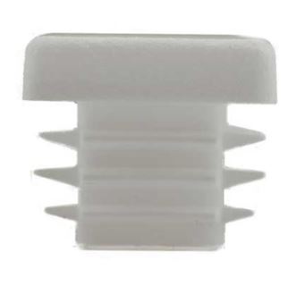 Plastic Square Cap 22x22mm (0.8-3mm wall thickness) White