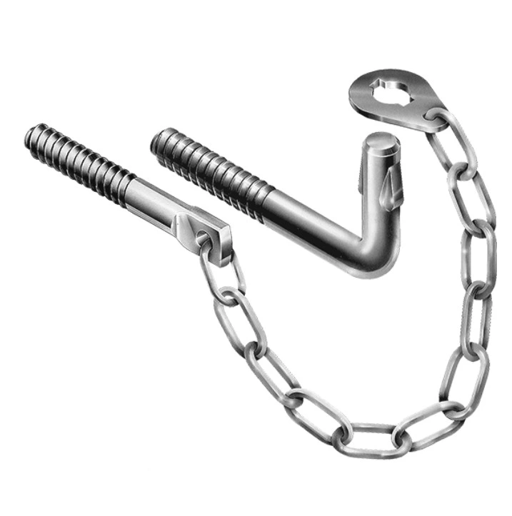 [FK244] Rural Hook and Chain Farm Gates Ring Latch - Galvanised