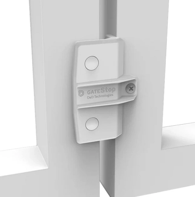 [GSRB943] D&D In-Frame Rubber Gate Stop Aluminium, Steel/Ornamental Iron Gates - 94mm - White