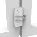 D&D In-Frame Rubber Gate Stop Aluminium, Steel/Ornamental Iron Gates - 94mm - White