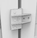 D&D In-Frame Rubber Gate Stop for Wood, Vinyl/PVC Gates - 120mm - White