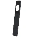 Lever Handle for Narrow Mortice Lock - Oval Cylinder Hole only, External Plate,  Solid Brass - Black