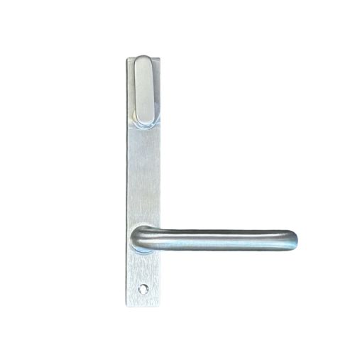 [MKLH422] Lever Handle for Narrow Mortice Lock with Turn Snib - Solid Brass Internal PlateSatin Chrome Silver