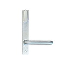 Lever Handle for Narrow Mortice Lock with Turn Snib - Solid Brass Internal PlateSatin Chrome Silver