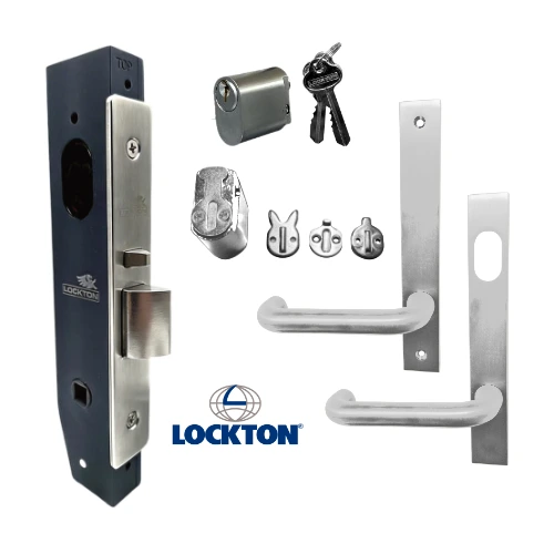 Lockton Classroom Lock Kit in Silver - 50x50 Frame, 23mm Backset