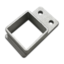 Aluminium Fence Rail Bracket, 50x50mm Tube, Single Lug, 2 Hole