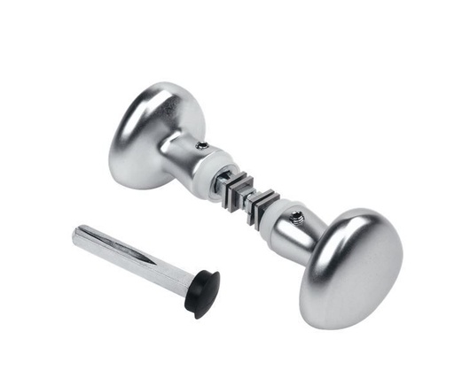 [GH029] Gate Handle Aluminium Round  Knobs with 8mm square 90 mm spindle Locinox 3006KR blocking set
