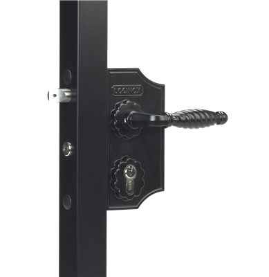 [FK482] Locinox LAKY F2 Small Ornamental Swing Gate Lock F2 Square profile adjustable 30-40mm
