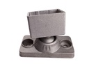 Aluminium Fence Rail Bracket, 33x43mm / 38x48mm Tube, Double Lug, 2 Hole - Adjustable
