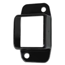 Steel Fence Rail Bracket, 30x30mm Tube, Double Lug, 2 Hole - Black