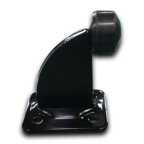[GSBP928] Steel Sliding Gate Stopper with Base Plate Floor mount Height 120mm - Black