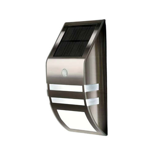 [CPSL032] Solar Wall Garden Lights with PIR Sensor - Waterproof IP65 Stainless Steel Lamp